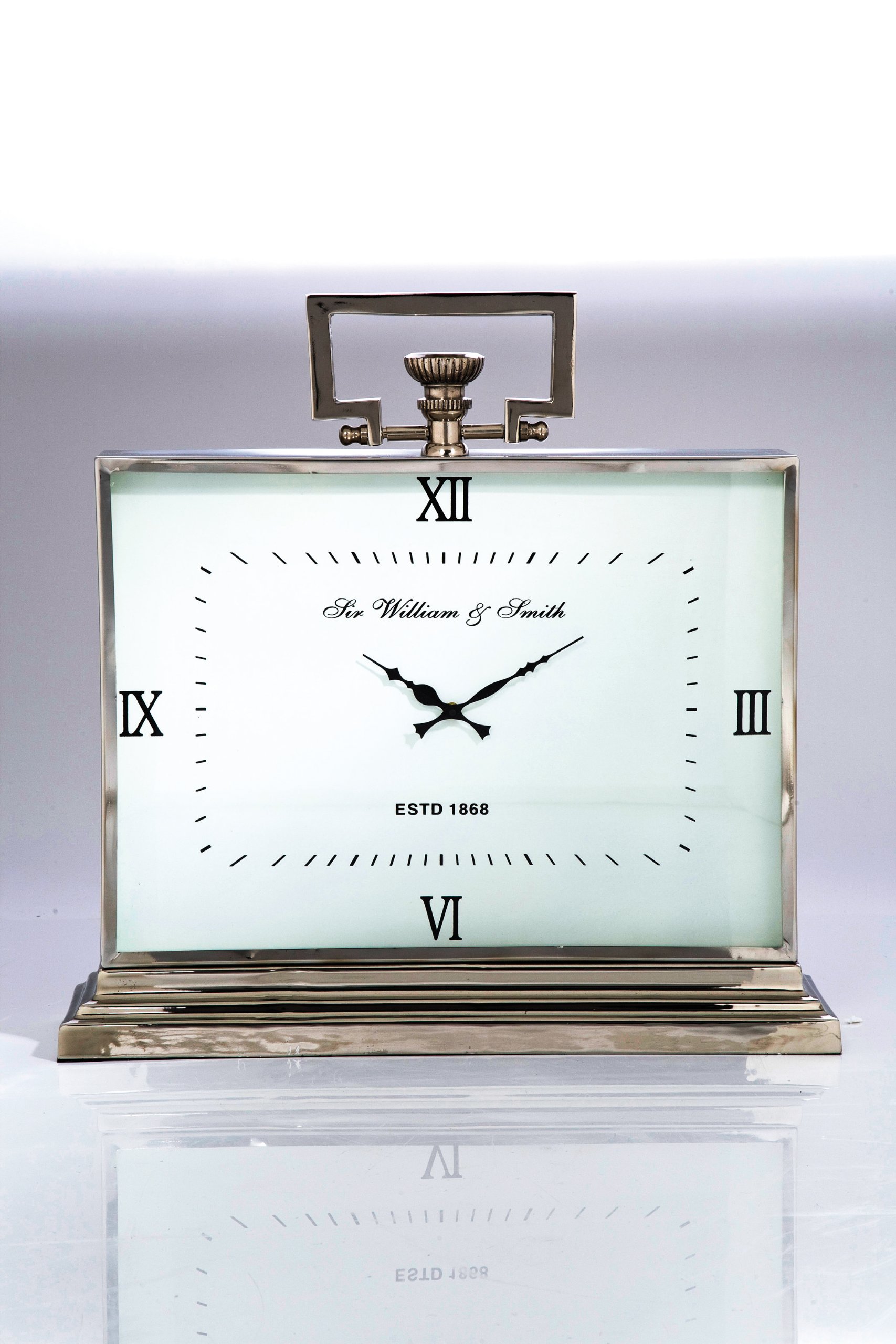アンティーク雑貨 Kare Design Table Clock Kare Sir William and Smith Large Aluminum Table Clock